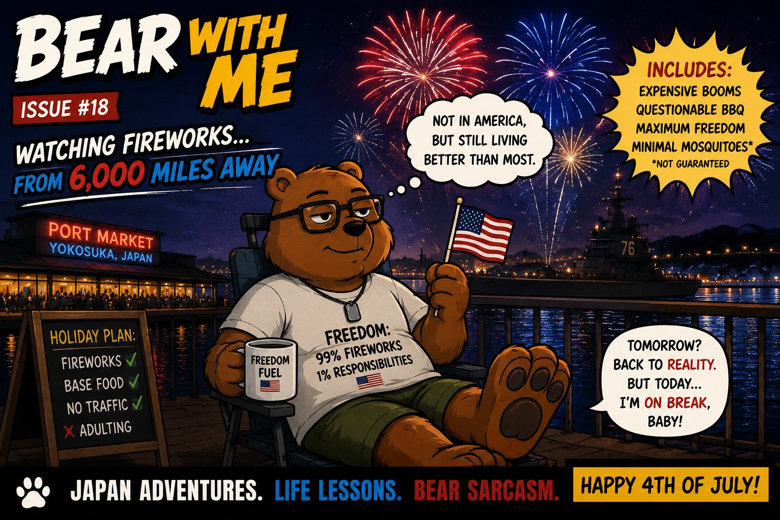 Bear With Me Issue 18 Watching Fireworks... From 6,000 Miles Away