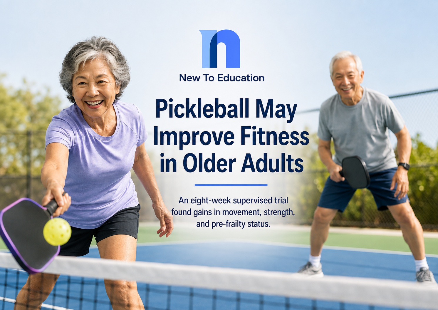 Trial Finds Supervised Pickleball May Improve Fitness and Pre-Frailty in Older Adults